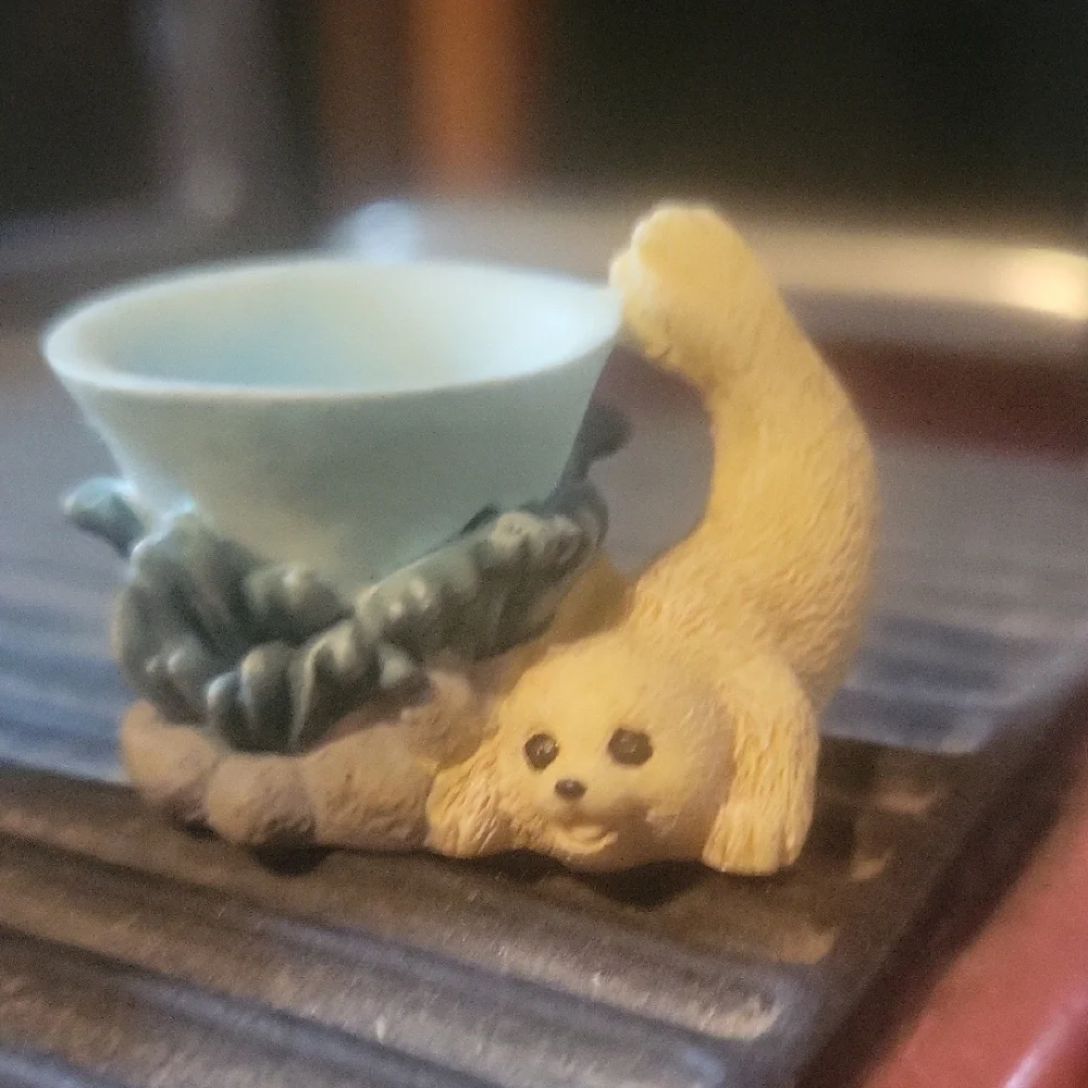 Blue and Gray Small Pet Bowl Set